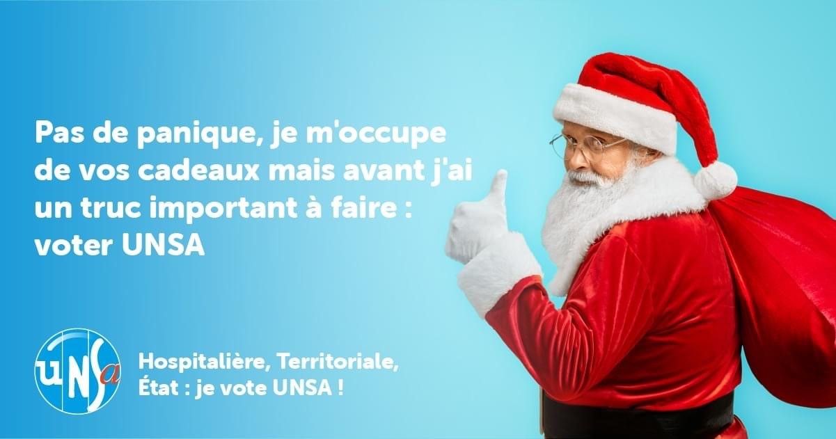 Du 1er au 8 décembre, je vote et je fais voter UNSA