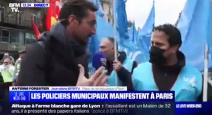 Grève de la Police Municipale le 3 février 2024 - reportage BFM TV