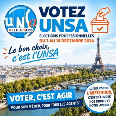 Elections professionnelles : votez UNSA !